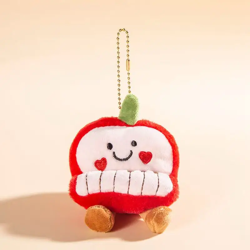 15cm Creative Musical Instrument Food Sports Series Backpack Pendant Keychain Filled Plush Toy Doll Cartoon Anime Gift Doll