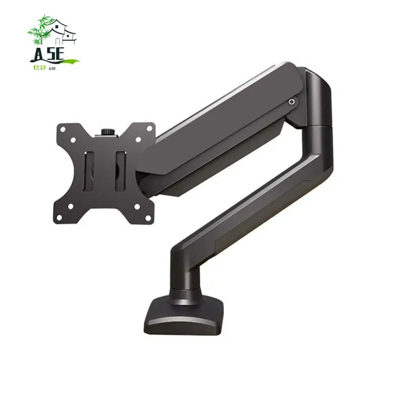 A05E-Computer Monitor Arm Adjustable Pneumatic Spring Monitor Stand Ergonomic Desk Mount Fits 17-32Inch Screens