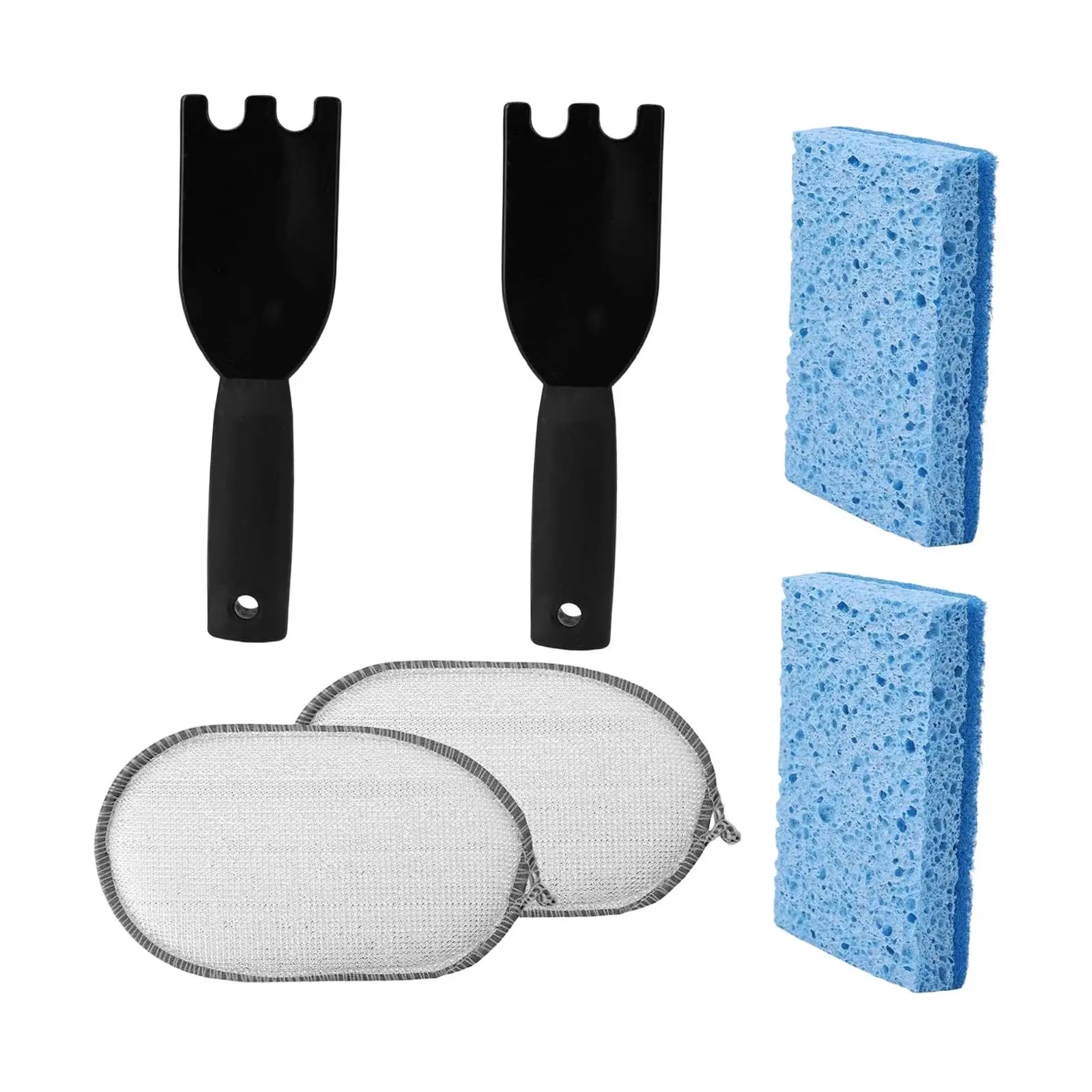 

Набор губок-скребков для чистки грилей, кухонных поверхностей, посуды и раковин, универсальное чистящее средство