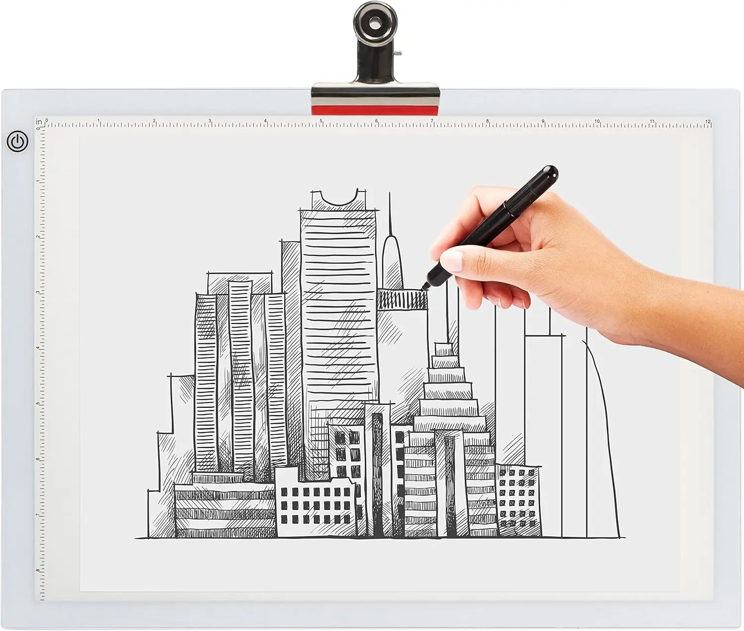 

Ультратонкий светодиодный лайтбокс с регулируемой яркостью, USB-кабелем, адаптером, бумагой для рисования и зажимом для эскизов и творчества