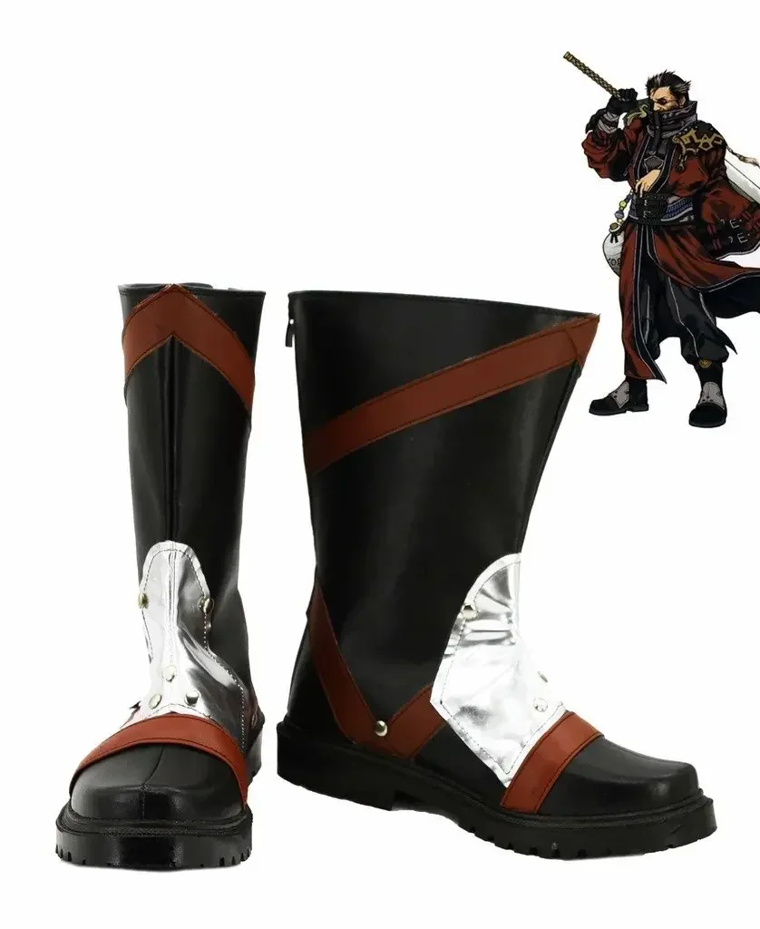 Final Fantasy X Auron Custom Cosplay Boots - FF10 Samurai Character Shoes Any Size