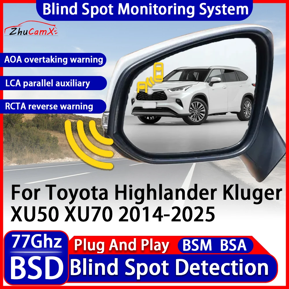 

BSD BSM Blind Spot Detection Monitoring Warning System Change Lane Assistance For Toyota Highlander Kluger XU50 XU70 2014-2025