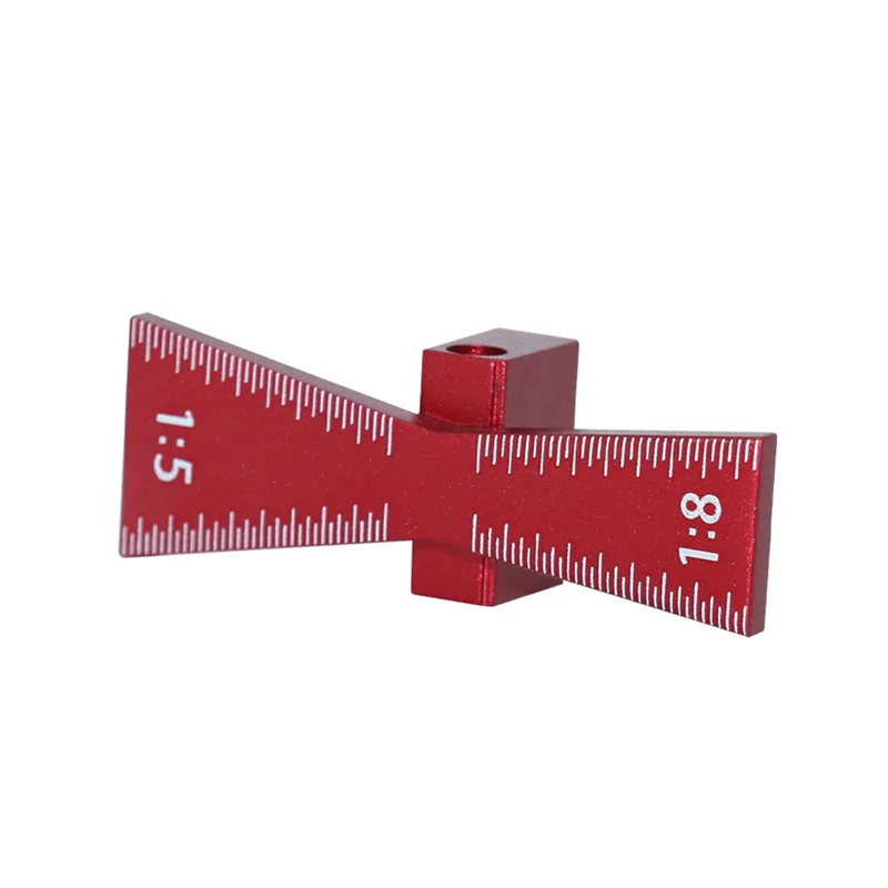 

A43F-Dovetail Joint Aluminum Alloy Marking Template 1: 5 1: 8 Wooden Hinge Gauge With Hinge Gauge Guide Tool