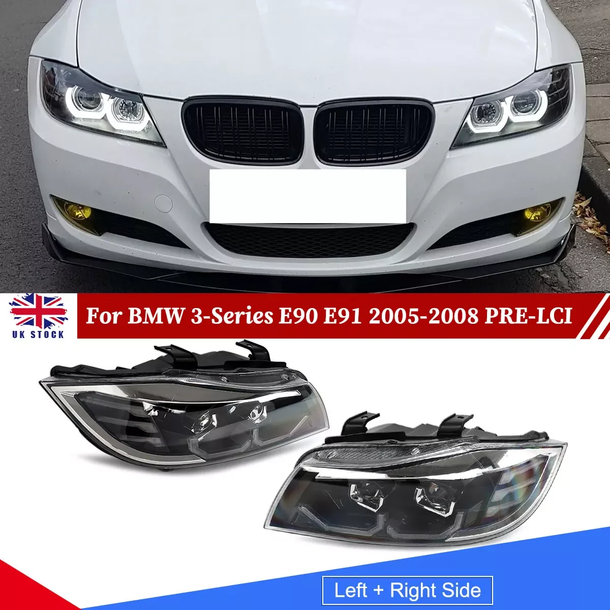Car Lights FOR BMW 3 SERIES E90 E91 2005-2008 Headlight Assembly LED 3D DRL RUNNING FRONT LIGHTS HEADLIGHTS Automobiles Lamp