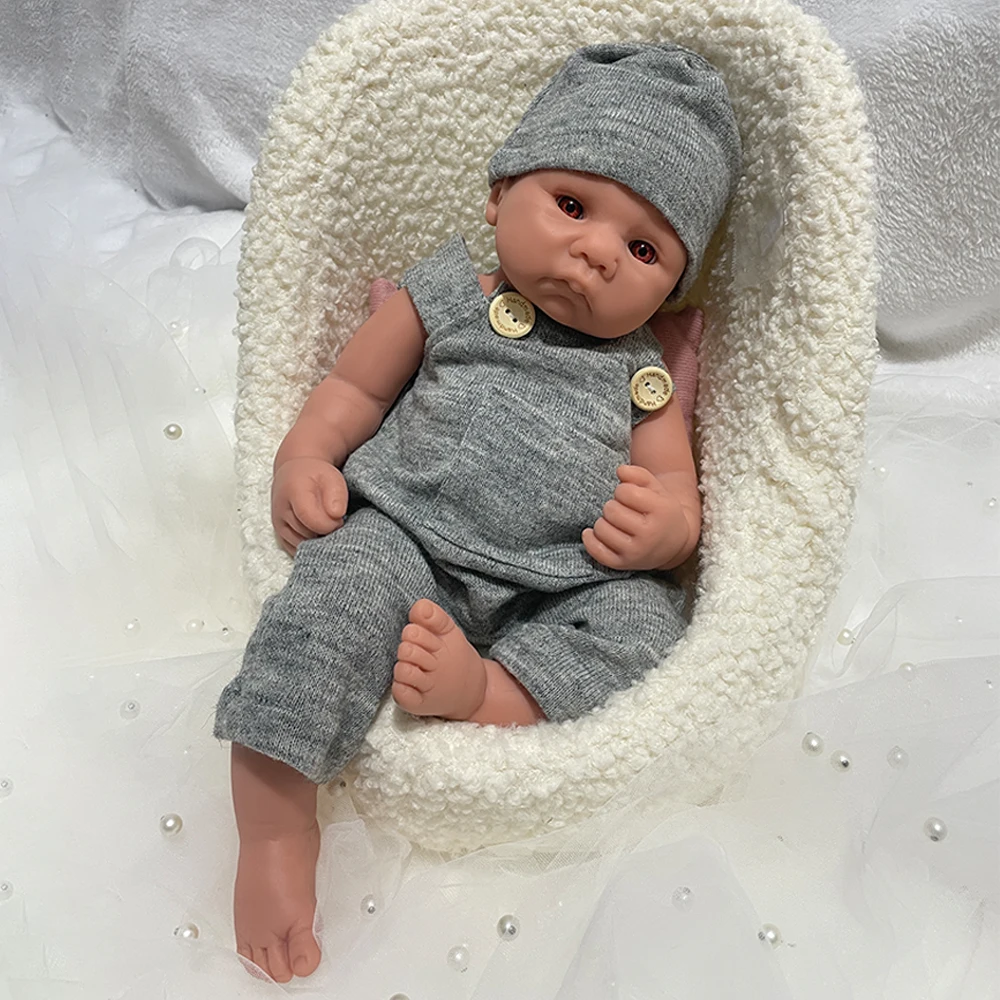 

16Inch Lifelike Weighted Body Silicone Reborn Baby Boy Blank Newborn Waterproof Doll Perfect for Education Collectibles