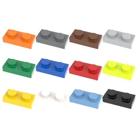 [Funbrick] 50&100&200PCS Plate 1x2 3023 Compatible with Famous Brand Building Block Classic Building Blcok Toys MOC DIY