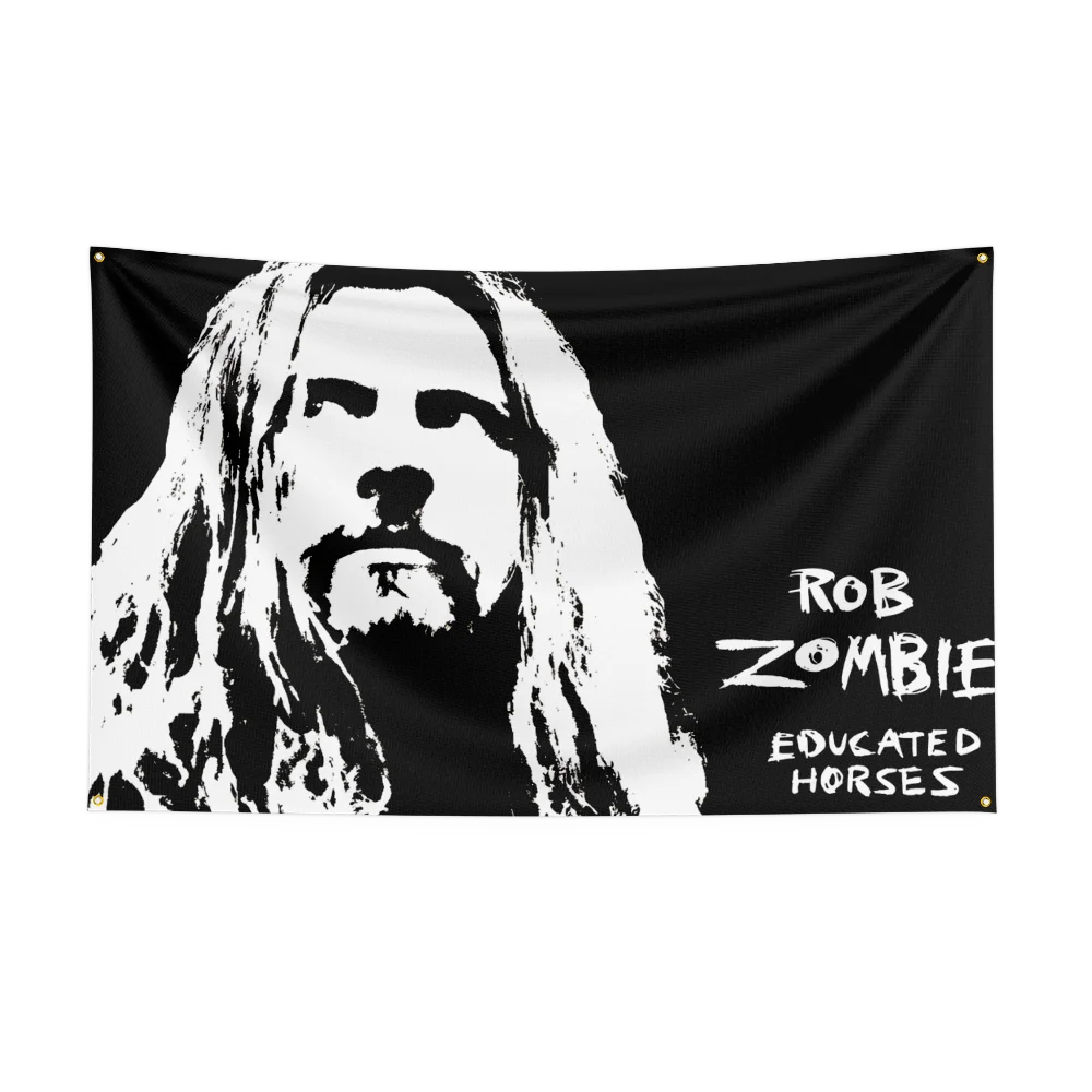 3x5 Ft Singer R-Rob Zombies Flag Polyester Digital Printing Banner for Bedroom Wall Art Out Door Tapestry Decoration