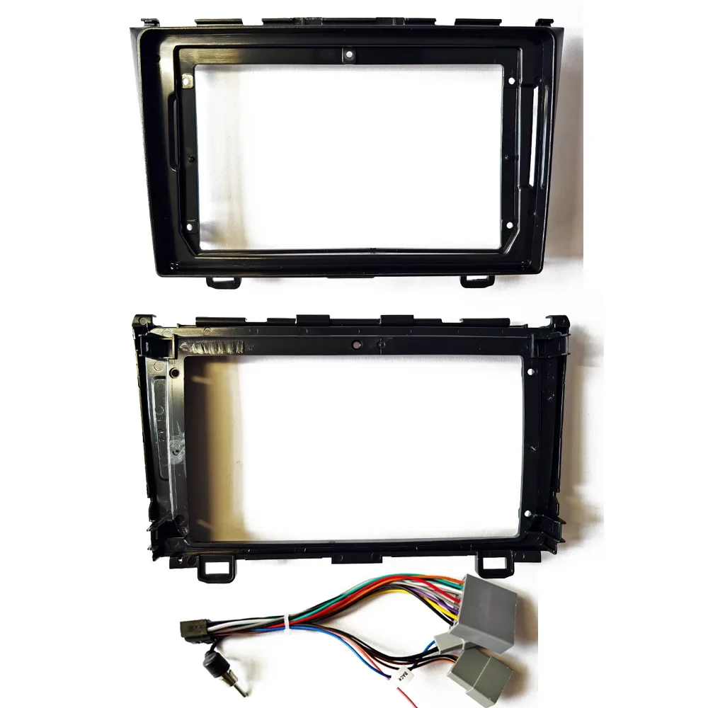 Car Radio Panel 9 Inch Frame Car Radio Panel for Honda CRV 2006 2007 2008 - 2010 2011 2012 Wiring Harness Frame