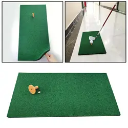 Golf Practice Mat Putting Training Pad Chipping Turf Artificial Grass Tee Holder