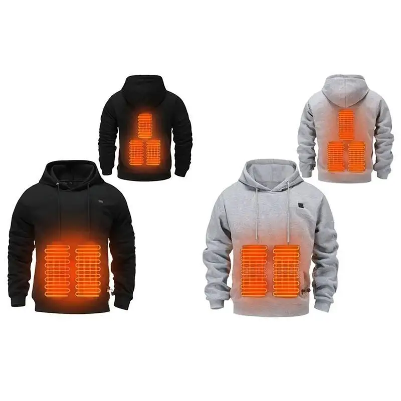 

Smart Heating Hoodie Men's USB Heating Sweatshirt Heat Generating Track Top Men's Fashion Tech Clothing Heat Retaining