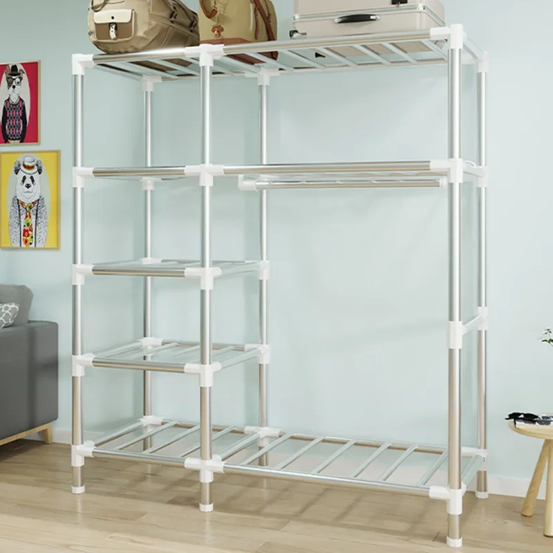 Simple Kids Clothes Storage Organizer Bedroom Wardrobe Portable Closet Storage Organizer Living Room Roupeiros Garden