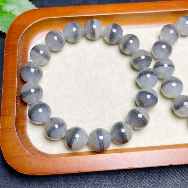 Natural Hematite Quartz Bracelet Fashion Energy Stone Reiki Healing Crystal Strand Fengshui Gift 1PCS 9/10/12MM