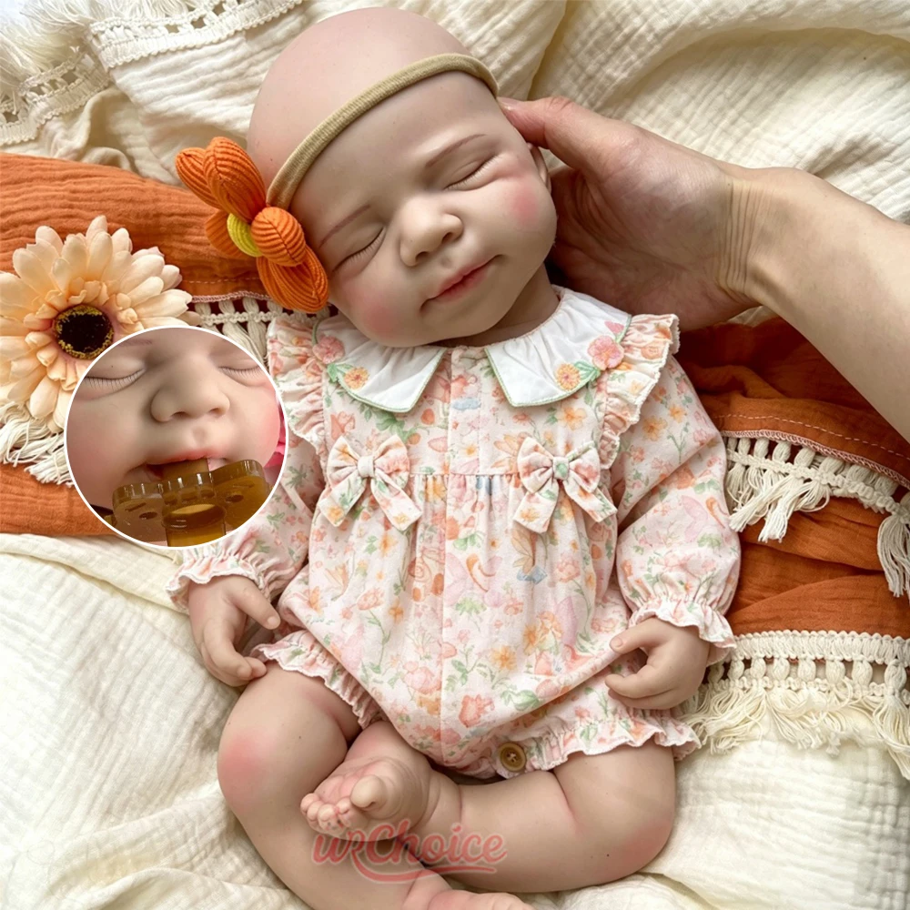 

20inch Soothing Silicone Reborn Baby Doll Soft Texture Comfortable Holding Calming Therapy Doll For Dementia Patients