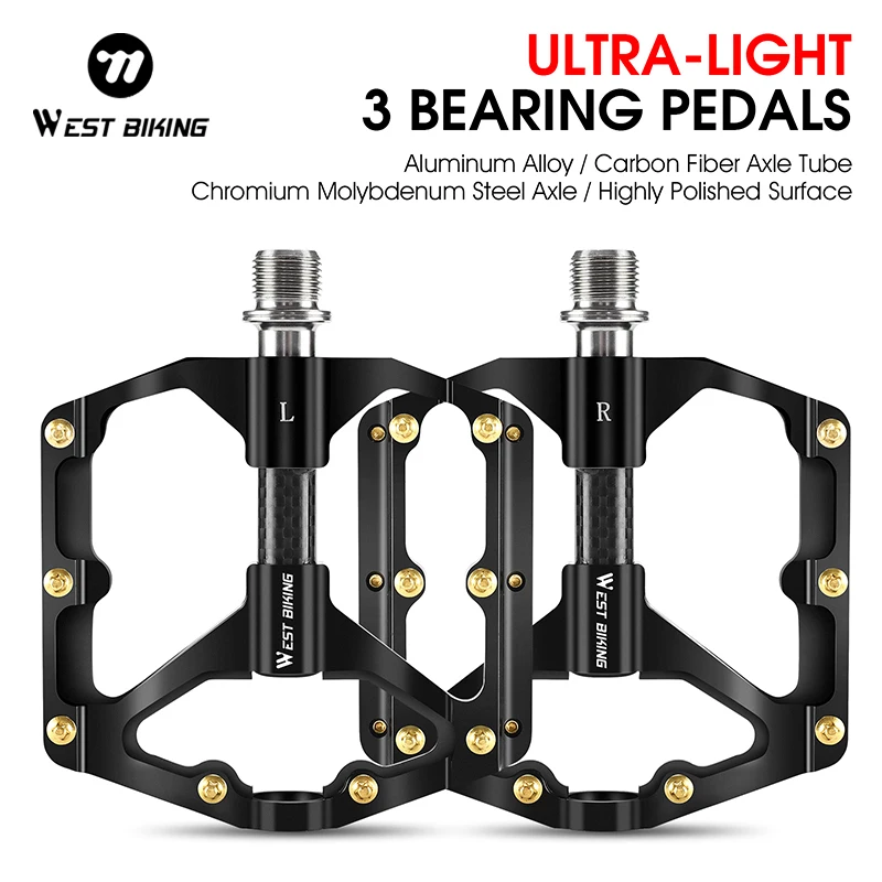 غرب ركوب الدراجات دواسة دراجة ثلاثة تحمل دواسة دراجة الطريق الجبلية سبائك الألومنيوم المضادة للانزلاق العالمي دراجة الملحقات