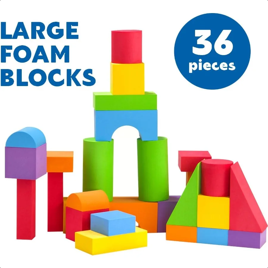 幼児向け大型積み木 23個入り 大きなフォーム積み木 ベビーバスおもちゃ ソフトスタッキングブロックセット モンテッソーリ感覚学習