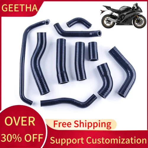 Manguera refrigerante para radiador de motocicleta, Kit de tubos de silicona para Yamaha YZF, R6, YZFR6, 2006, 2018, 2007, 2008, 2009, 2010, 2011, 2012, 2013, 2014