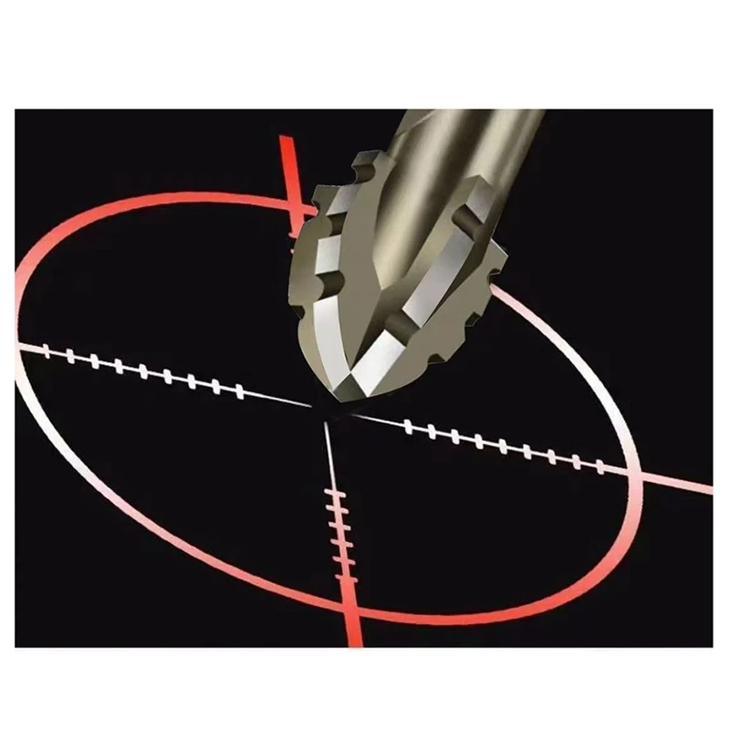AT51-New Four-Edged Sawtooth Eccentric Drill For Dry Drilling Of All Ceramic Tiles, Glass, Marble And Concrete 4Pcs