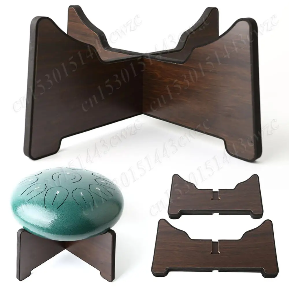 

Steel Tongue Drum Holder Wooden Display Stand Detachable Snare Holder Steel Tongue Drum Bracket for 8/10 Inch Instrument Stand