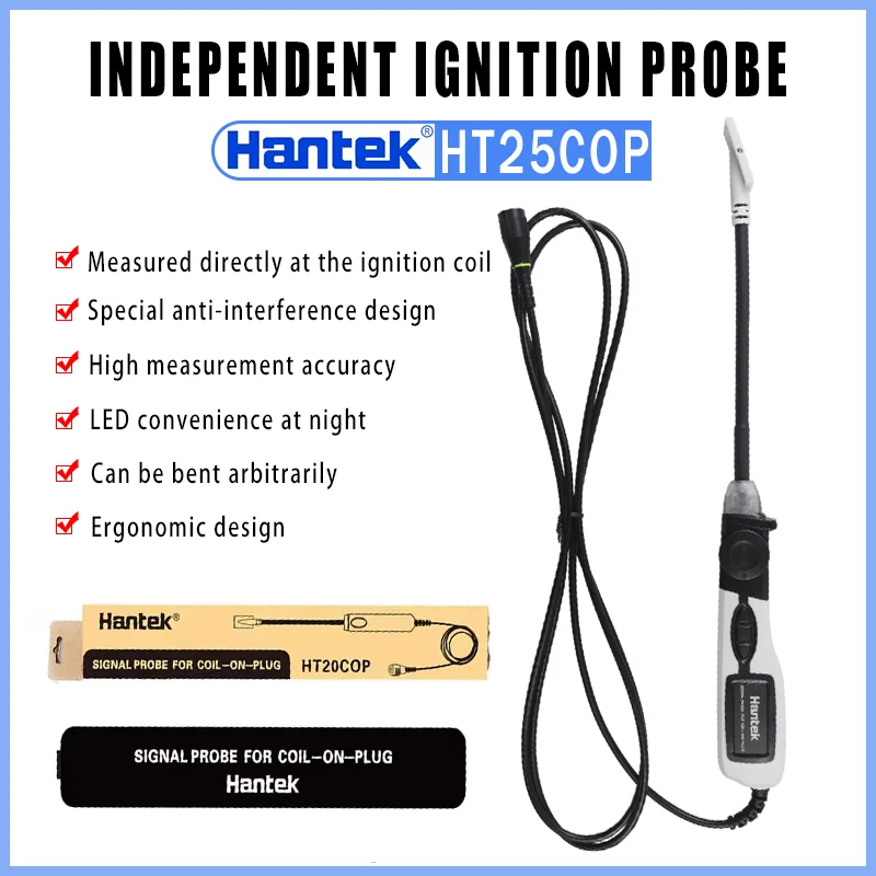 Sonda de forma de onda Hantek Ht20cop/ht25cop, encendido Individual, bobina de osciloscopio de forma de onda de encendido de motor de coche, sonda de señal de encendido