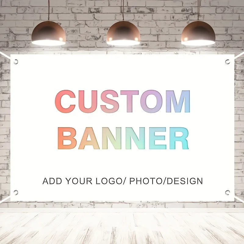 Customizable Photo Banners with Grommets on Each Corner. Polyester Fabric Perfect for Both Indoor and Outdoor Decoration view 4