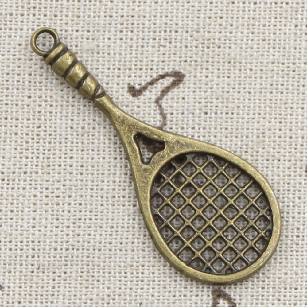 10pcs Charms Badminton Tennis Racket 48x19mm Antique Bronze Silver Color Plated Pendants Making DIY Handmade Tibetan Jewelry - Image 3
