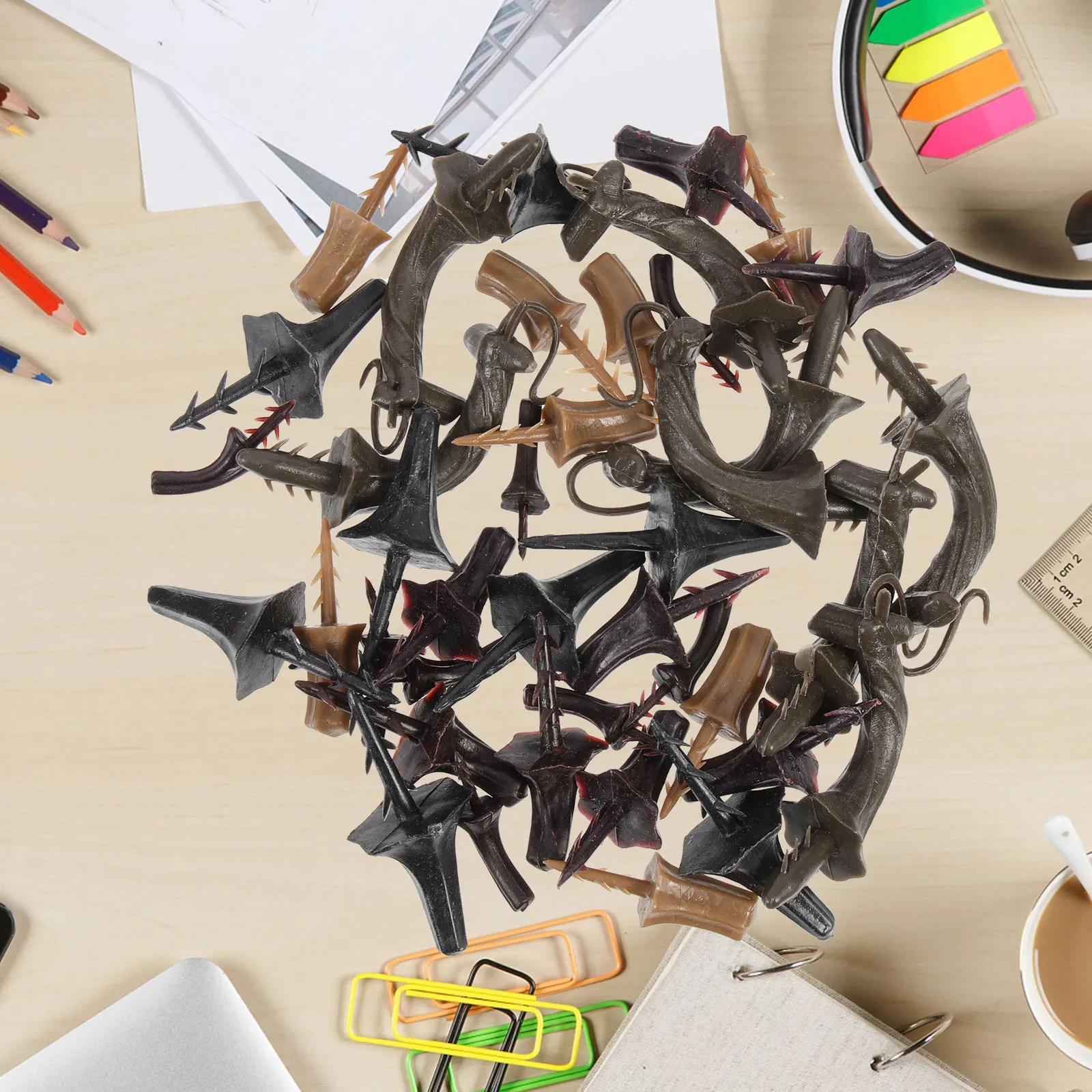 Pumpkin Stem Craft Kit 40 Pcs Plastic DIY Handles for Halloween Decor Faux Pumpkin Making Accessories