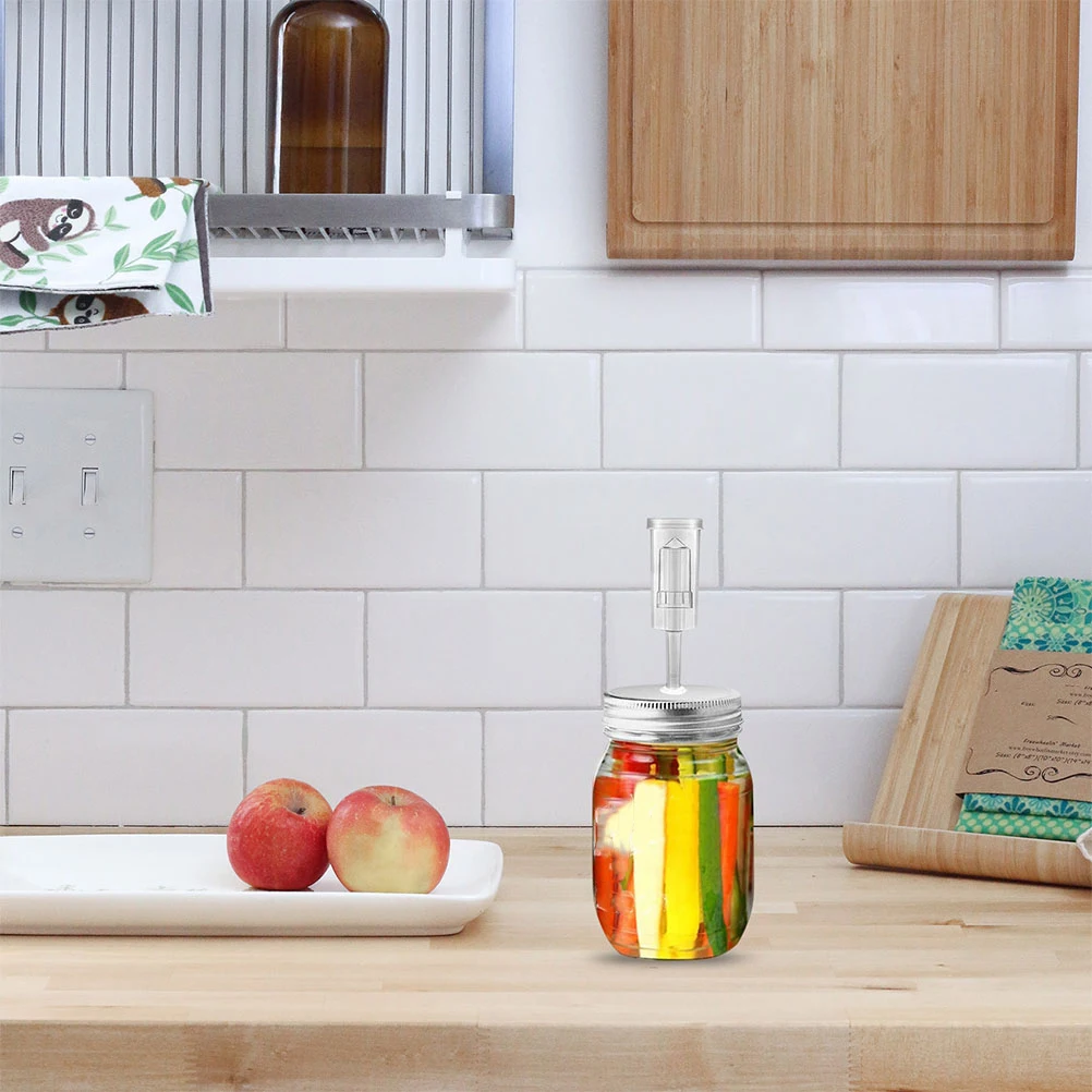 Juego de tapas de tarros de fermentador, Kit de fermentación de hojalata, tanque Mason para encurtidos, chucrut, Kimchi, zanahorias de jengibre, herramientas de cocina reutilizables, 1 Juego