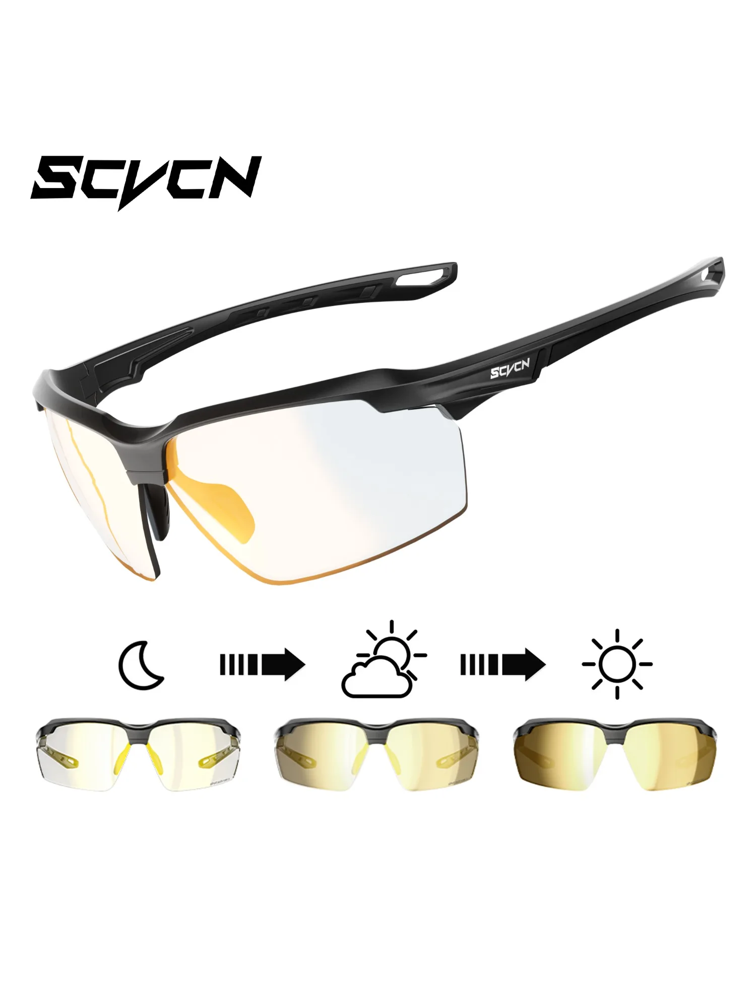 AliExpress SCVCN Photochromic Hiking Eyewear Cycling Sunglasses Bike Glasses Mountain Bicycle Golf UV400 Sports Glasses for Men Women