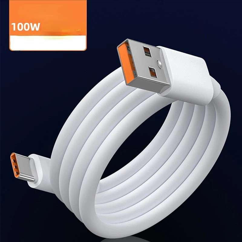 สายเคเบิล USB Type C 7A 100W สายชาร์จแบบเร็วสูงสำหรับชาร์จอย่างรวดเร็วสายชาร์จ USB