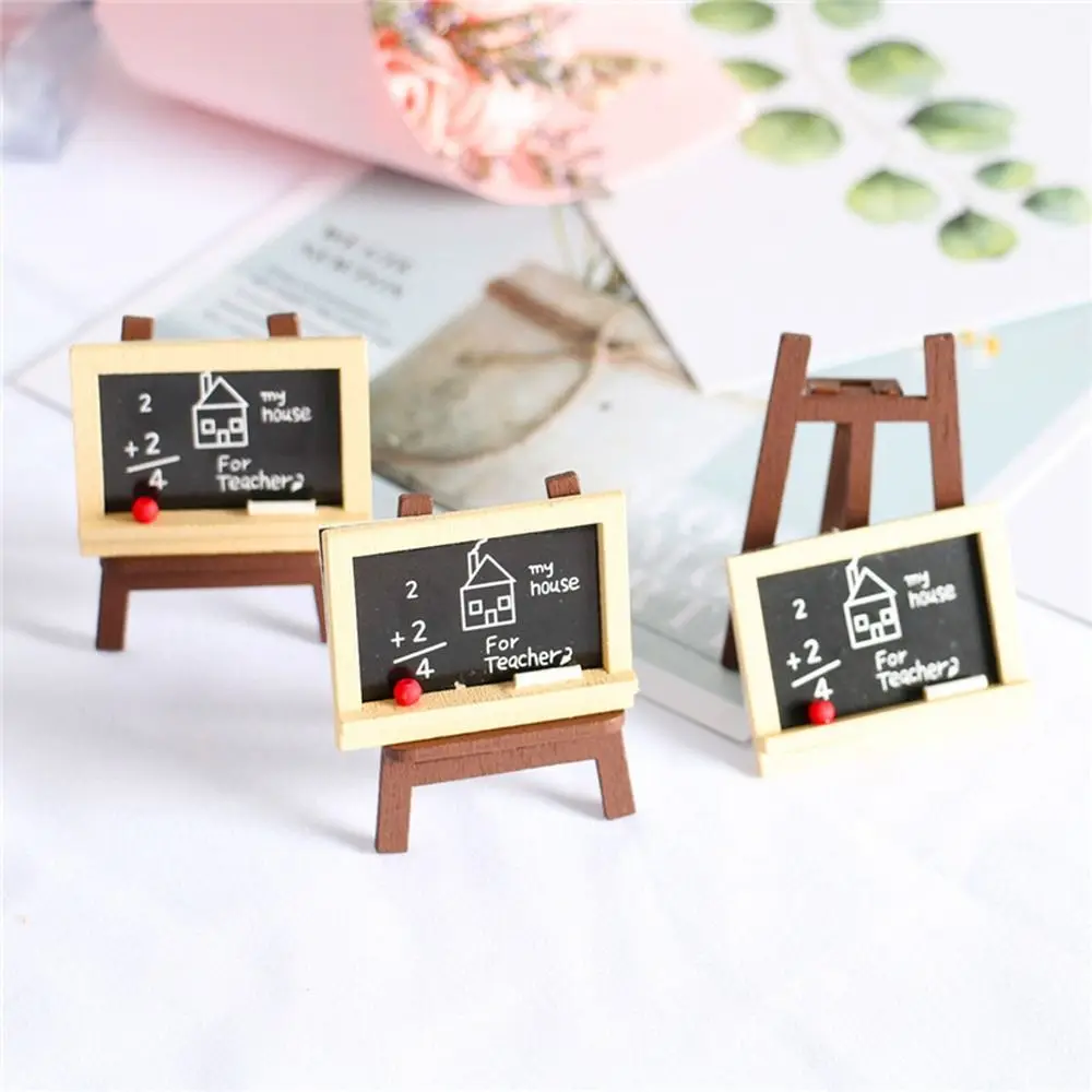 

1:12 Easel Blackboard Dollhouse Wooden Chalkboard Doll House Accessories Miniatures Painting Tool Art Room Scene Decor