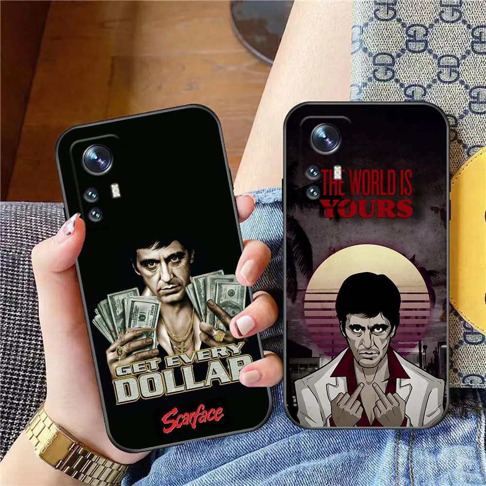 Film Scarface 1983 Al Pacino Phone Case For Xiaomi 14 13 13T 12 12T 11 11T 10T 5GNE POCO X3 X4 X5 M4 M5 M6 F5 F6 Lite Case Cover