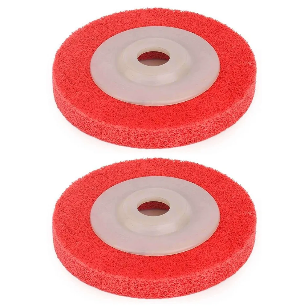 

2Pcs New Round Sanding Disc Angle Grinder Disc 9P Hardness Nylon Fiber Polishing Wheel Non Woven Abrasive Disc Grinding Pad