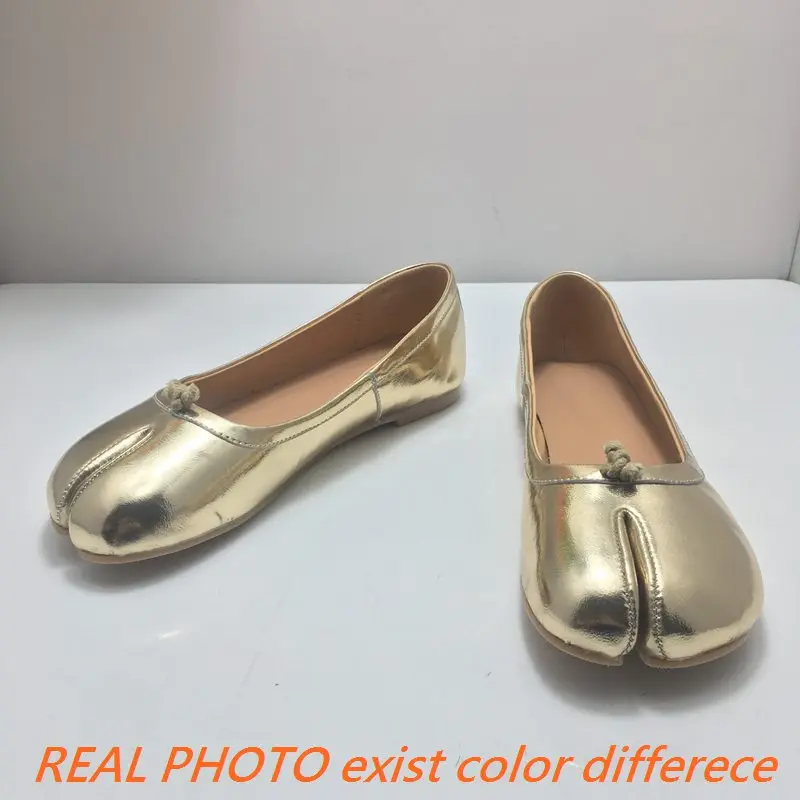 

ORCHA LISA Design Full Grain Genuine Leather Female Flats Split Toe Slip On Loafers Plus Size 40 Concise Daily Soft Women Shoes