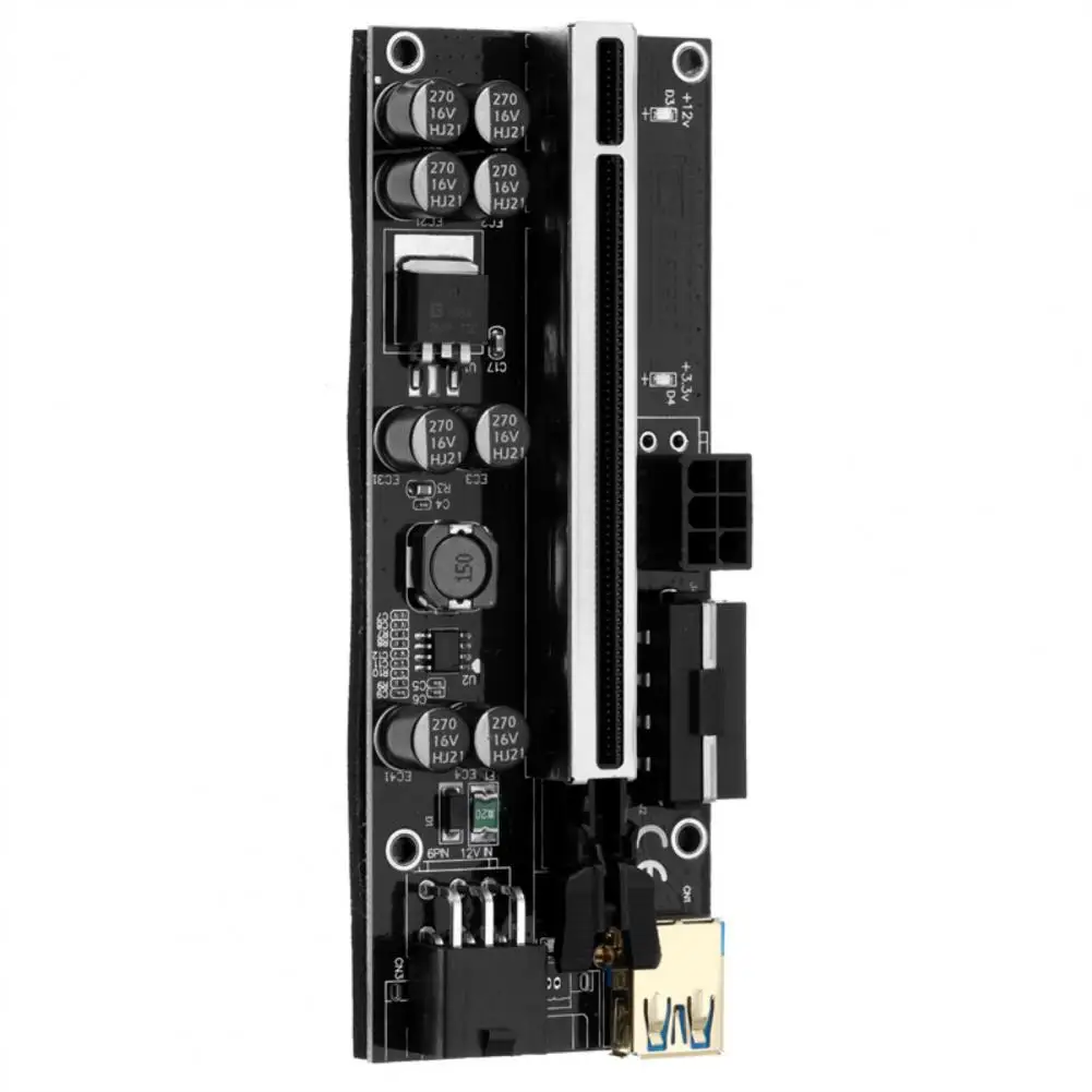 Tarjeta adaptadora PCI-E eficiente, tarjeta elevadora PCI-E 1X a 16X SATA