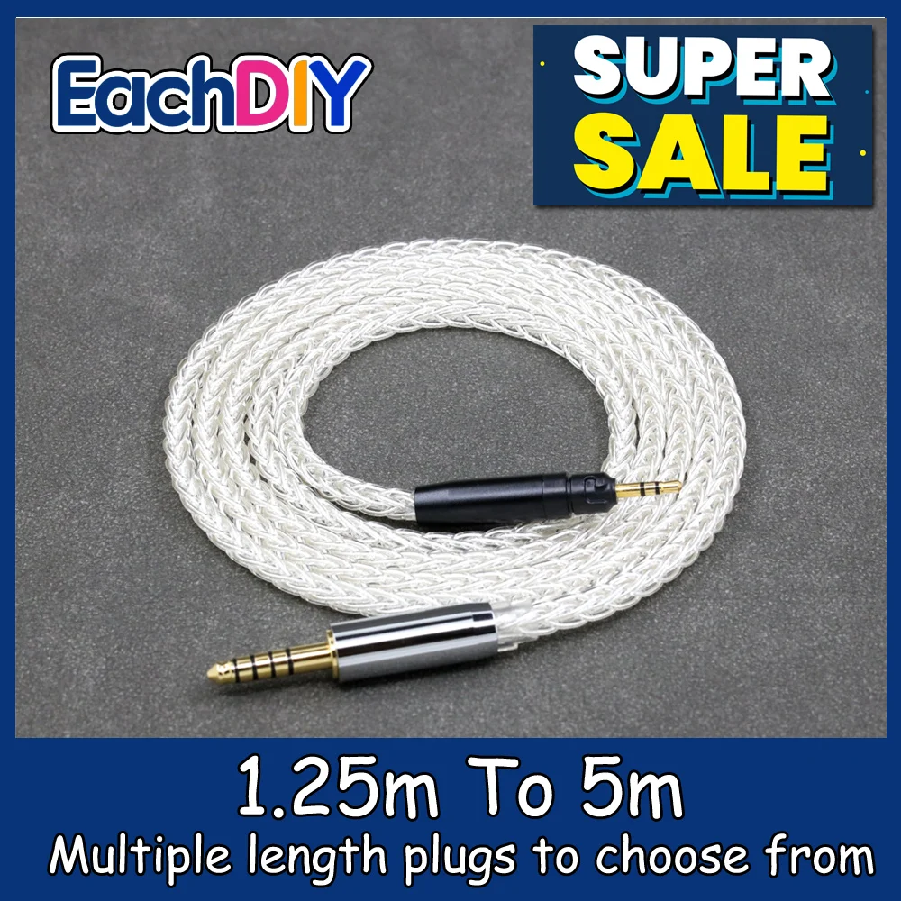 8 Core 99% 7n Pure Silver Palladium Earphone Cable For Ultrasone Performance 820 880 Signature DXP PRO STUDIO LN008782