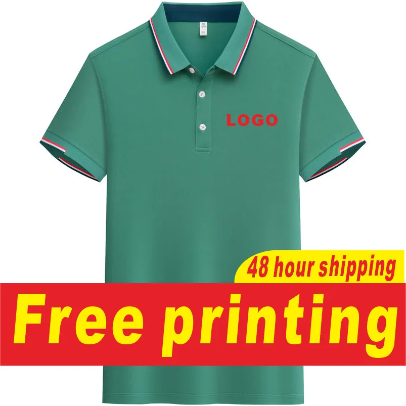Moda polo maglietta a maniche corte T-shirt personalizzato uomo e donna estate camicia stampata logo ricamo logo