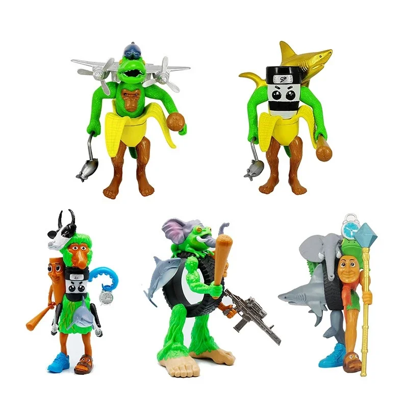 Tungtungtung Shanhaijing ไม้ Man Shark รุ่นตลกตุ๊กตาตัวเลขการกระทําตกแต่ง PVC ของเล่นสะสมเด็กของขวัญ