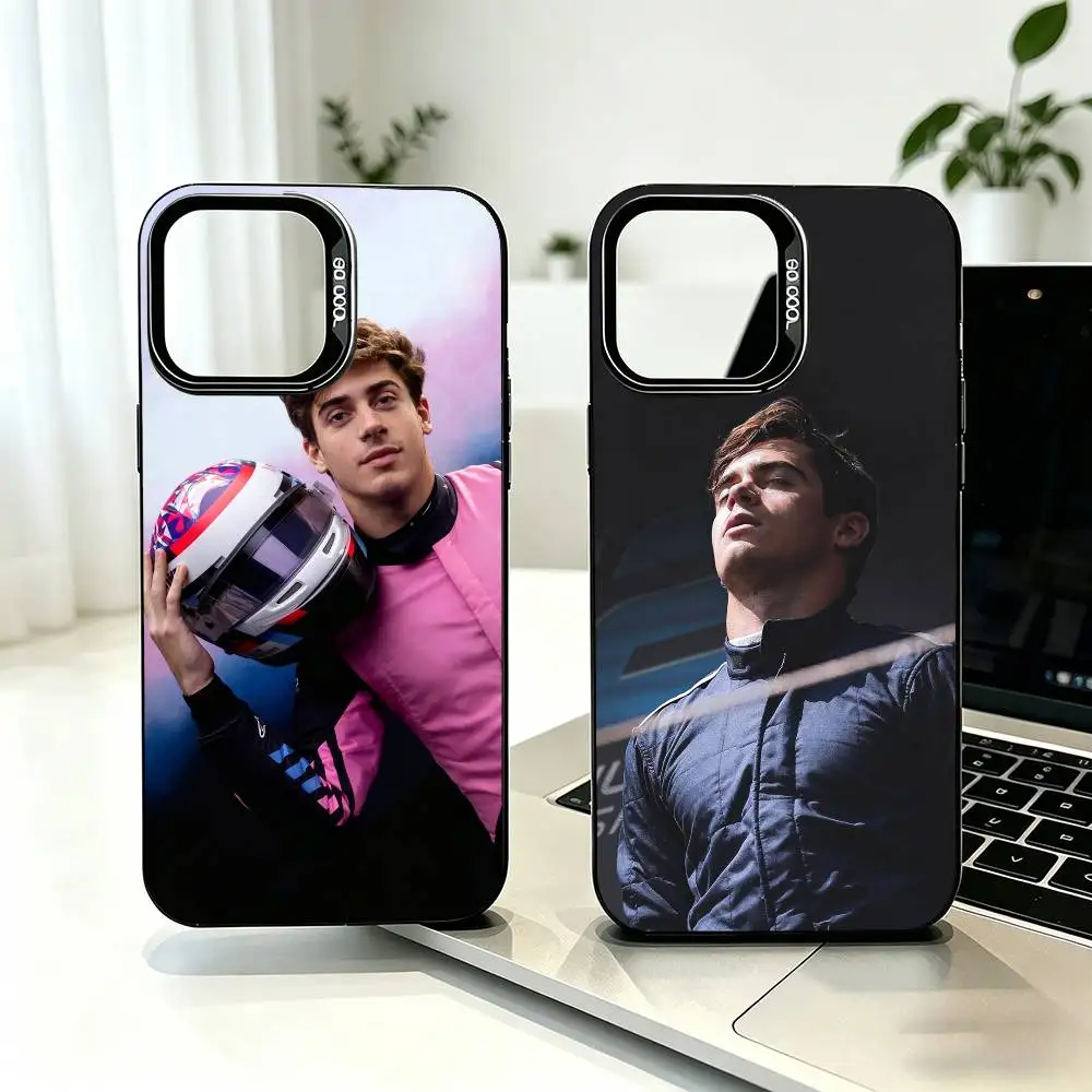 

Rider F-Franco Colapinto Phone Case For iPhone 17,16,15,14,13,12,11 Plus,Pro Max,XS,Colorful Silver Black Cover