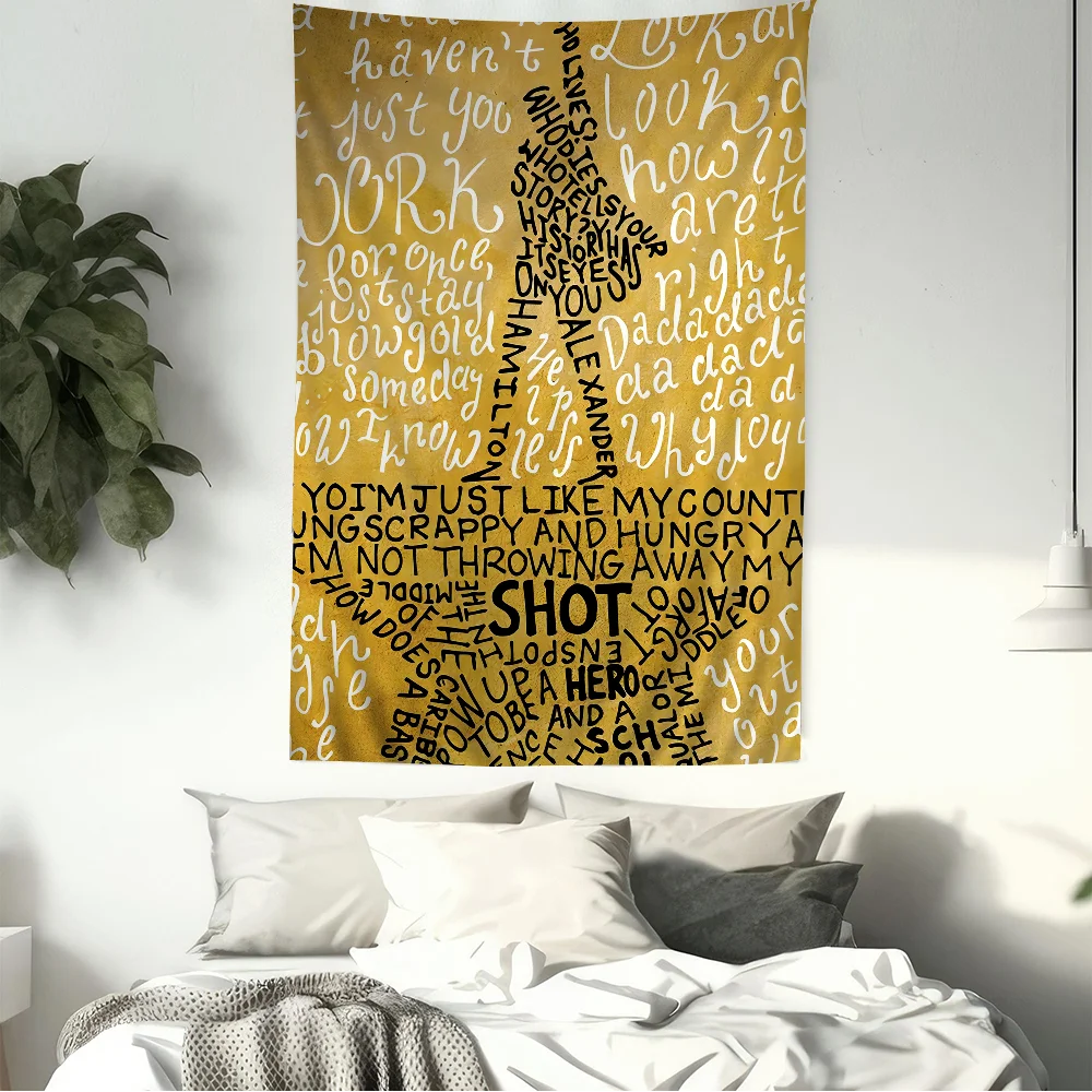 American Musical Hamilton Chart Tapestry Art Science Fiction Room Home Decor Cheap Hippie Wall Hanging