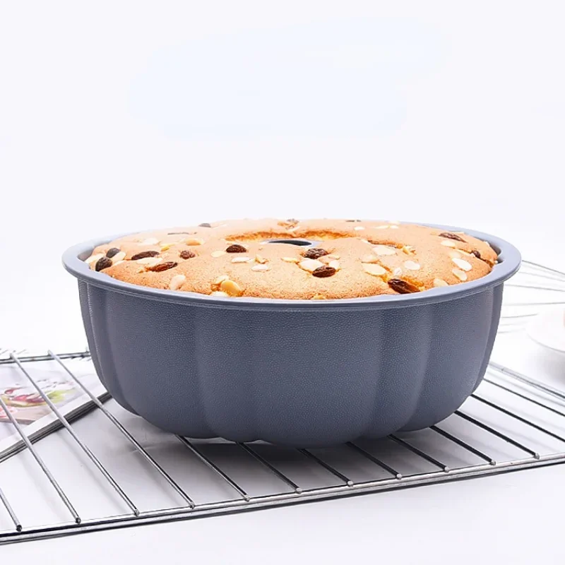 Silicone Mould Pastry Chiffon Cake Mold Round Shape Bundt Bread Bakeware DIY Cake Decorating Baking Pan Mousse Dessert Tray Tool