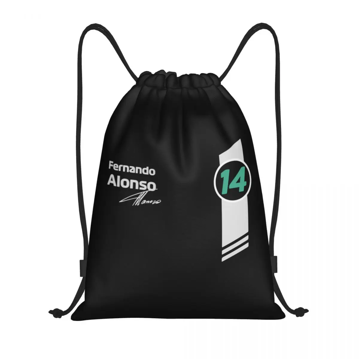 Alonso 14 Drawstring Backpack Sports Gym Bag for Women Men F-1 Sport Car Racing Shopping Sackpack