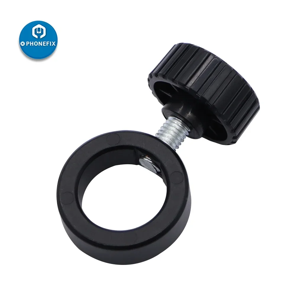 Supporto per videocamera per microscopio Stereo industriale supporto per colonna in metallo 25mm 32mm anello di fissaggio con accessori per microscopio a vite