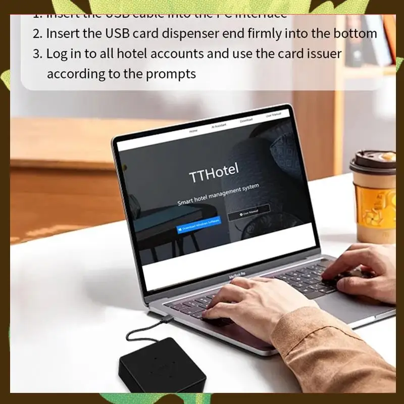 

TTLOCK Card Encoder Smart Card Sensor NFC 13.56M M1 IC Card Reader RFID Chip Scanner For Hotel System Software-[Y03A]