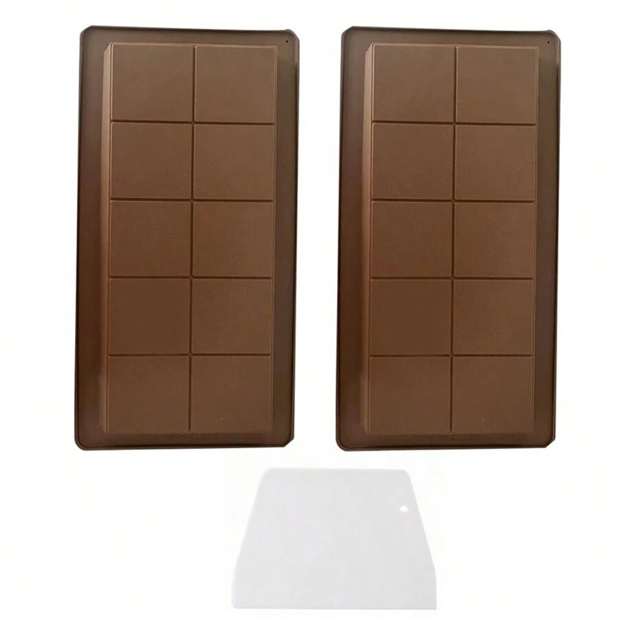 1/2 Stuks Chocolade Bar Mallen Siliconen Afbreken Wax Melt Mold Gemakkelijk Release Rechthoek Duurzaam Non-stick schimmel Energie Zeep Handmad