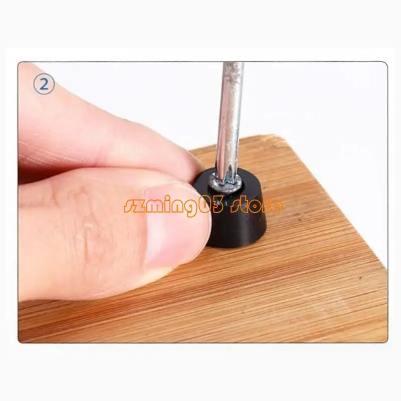 H9EC 120pcs Piedi in gomma PVC Papaggi con mobili per mobili cuscinetti taglieri morbidi Fedi gomma per mobili da tavolo