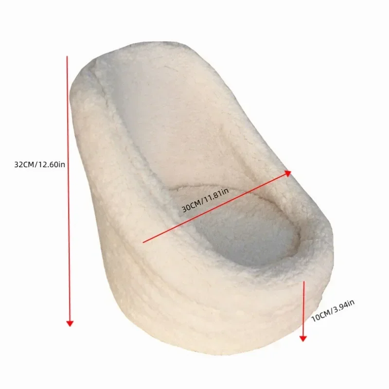 الدعائم التصوير الفوتوغرافي لحديثي الولادة أريكة صغيرة بيضاء تصميم دائري استوديو الملحقات المساعدة وأثاث الطفل يطلق النار أريكة