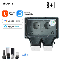 Avoir Tuya Wall Electrical Sockets Ip66 Waterproof Power Socket With Cover Wifi Smart Plug Eu Standard Outdoor Rainproof Socket