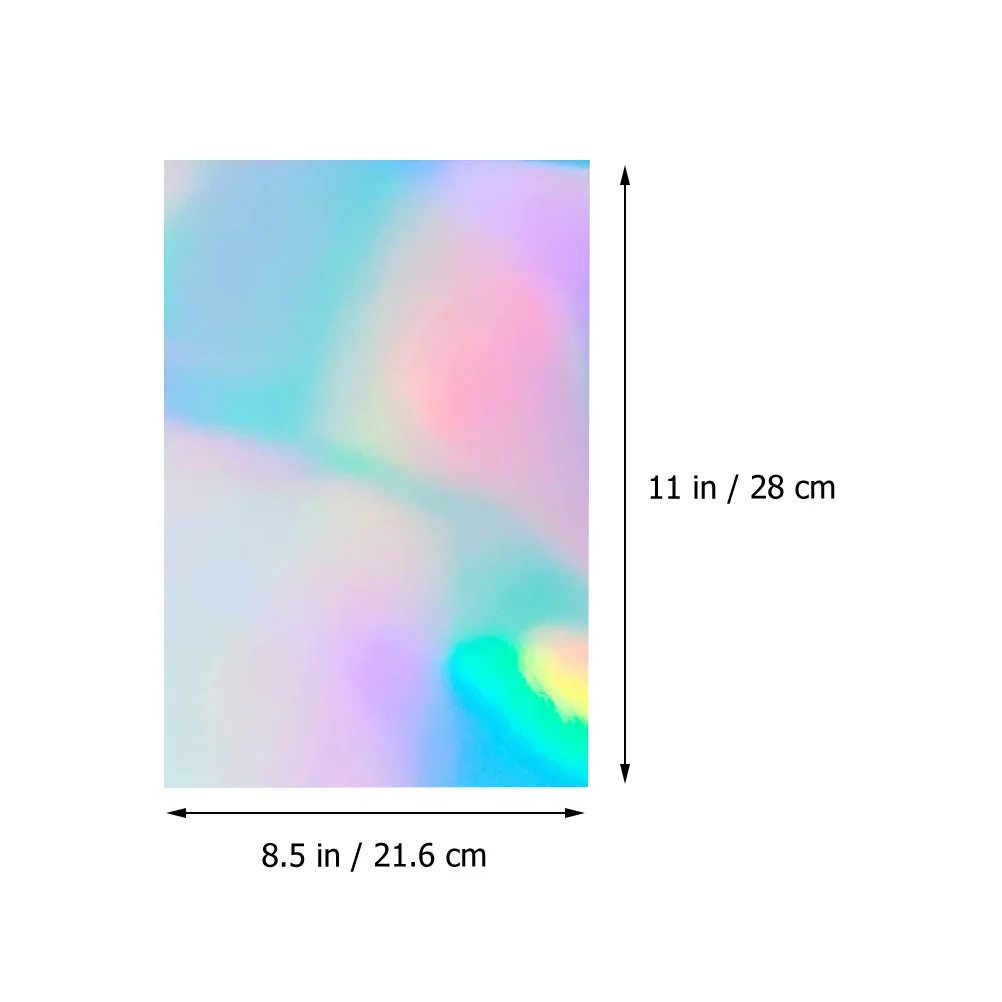 20 hojas de calcomanías holográficas, calcomanías de papel multiusos, pegatinas de película holográfica, hojas de papel holográficas