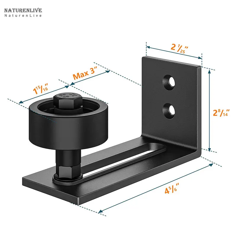 Heavy Duty Sliding Barn Door Floor Guide, Adjustable Roller, Wall Mount System, Barn Door Panel Non-Damage(8 in 1)