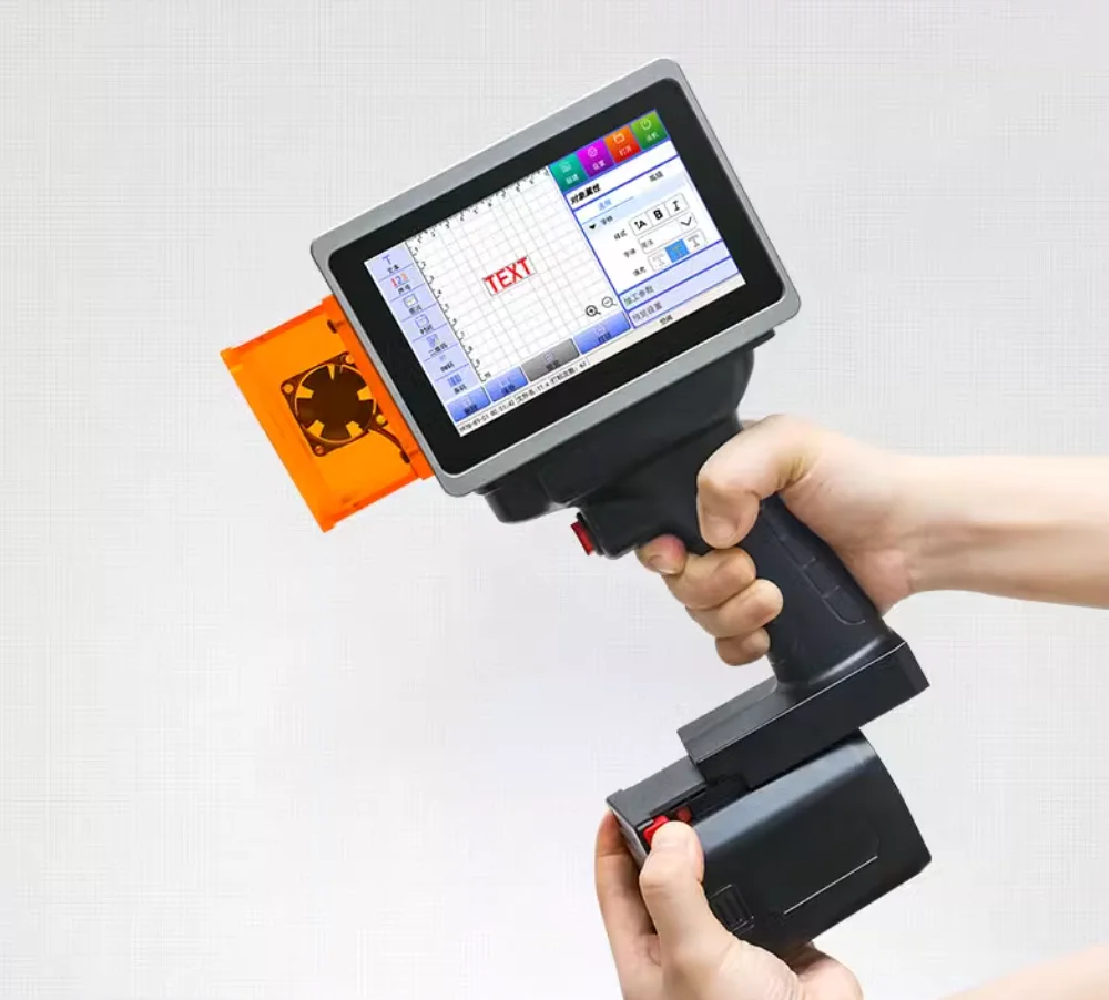 Lithium battery touch screen Laser marking machine Production date barcode QR code logo image laser printer engraving machine